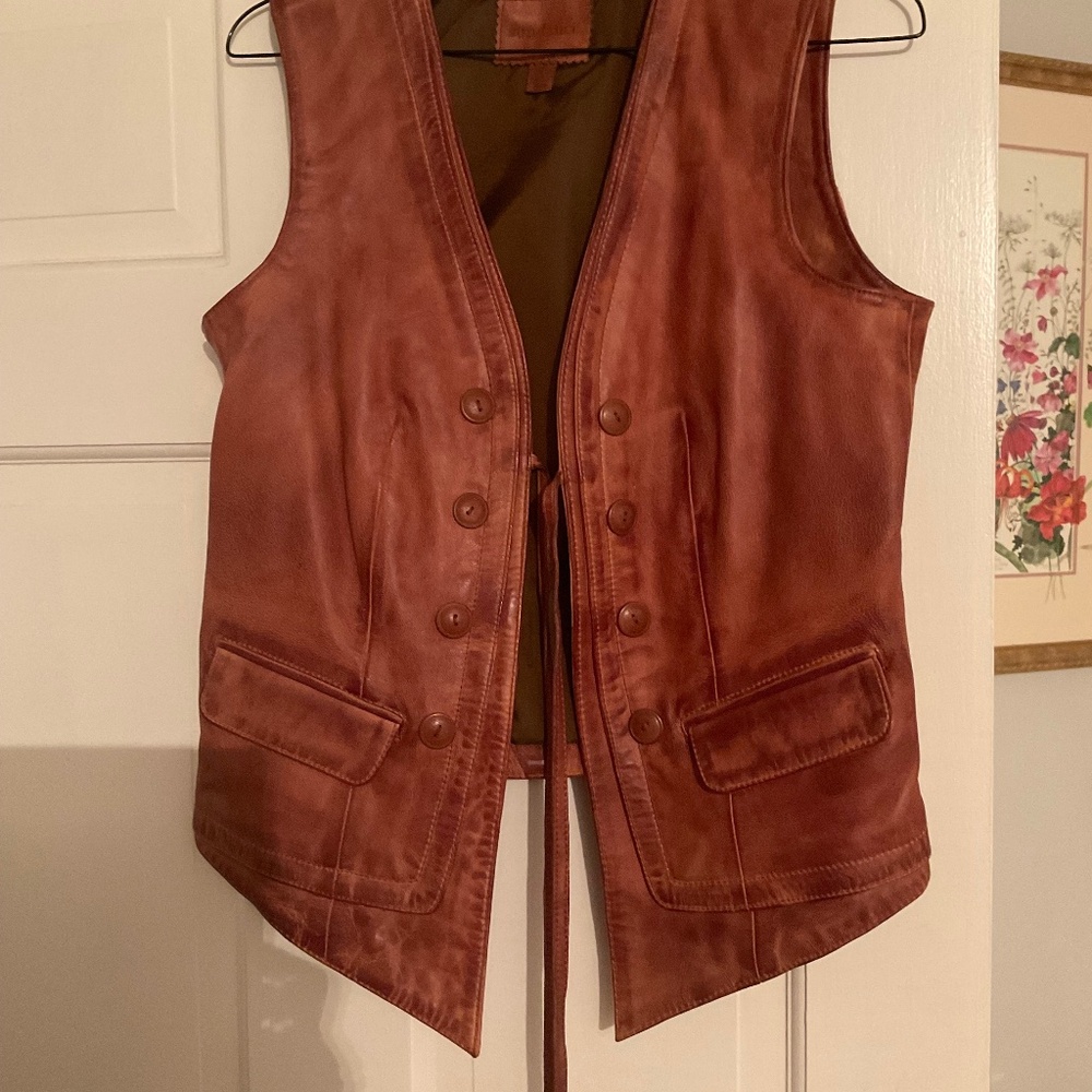 Sundance leather vest